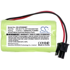 Compatibele batterijvervanging voor Visonic 103-303707,99-301712,GP130AAM4YMX,GP230AAH4YMX