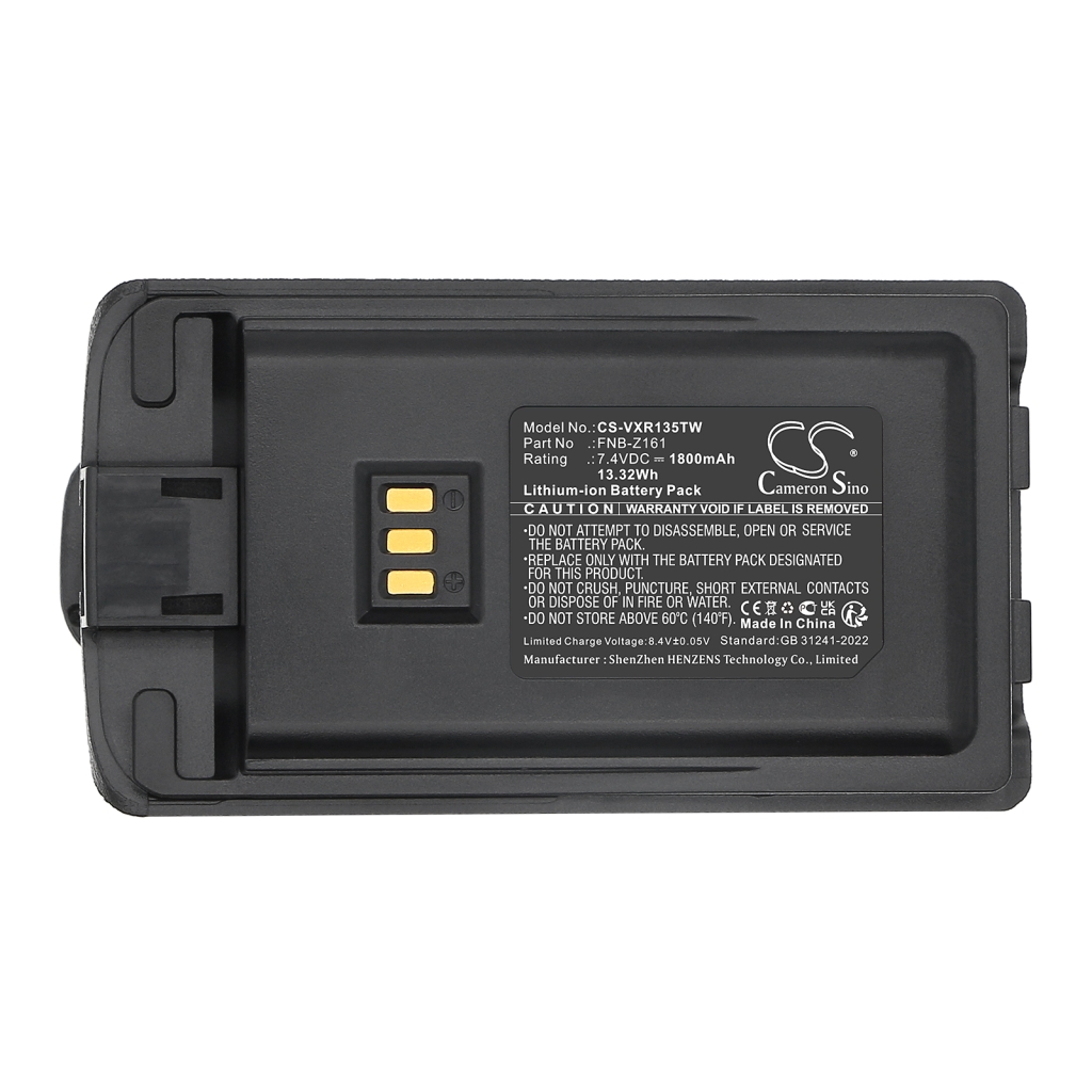 Batterij voor tweerichtingsradio Vertex standard CS-VXR135TW