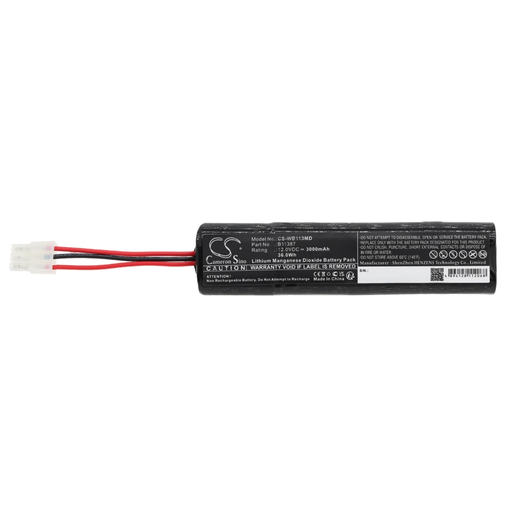 Batterij compatibel met Welch-Allyn Mrl Grason stadler Schiller america Medical research CS-WB113MD