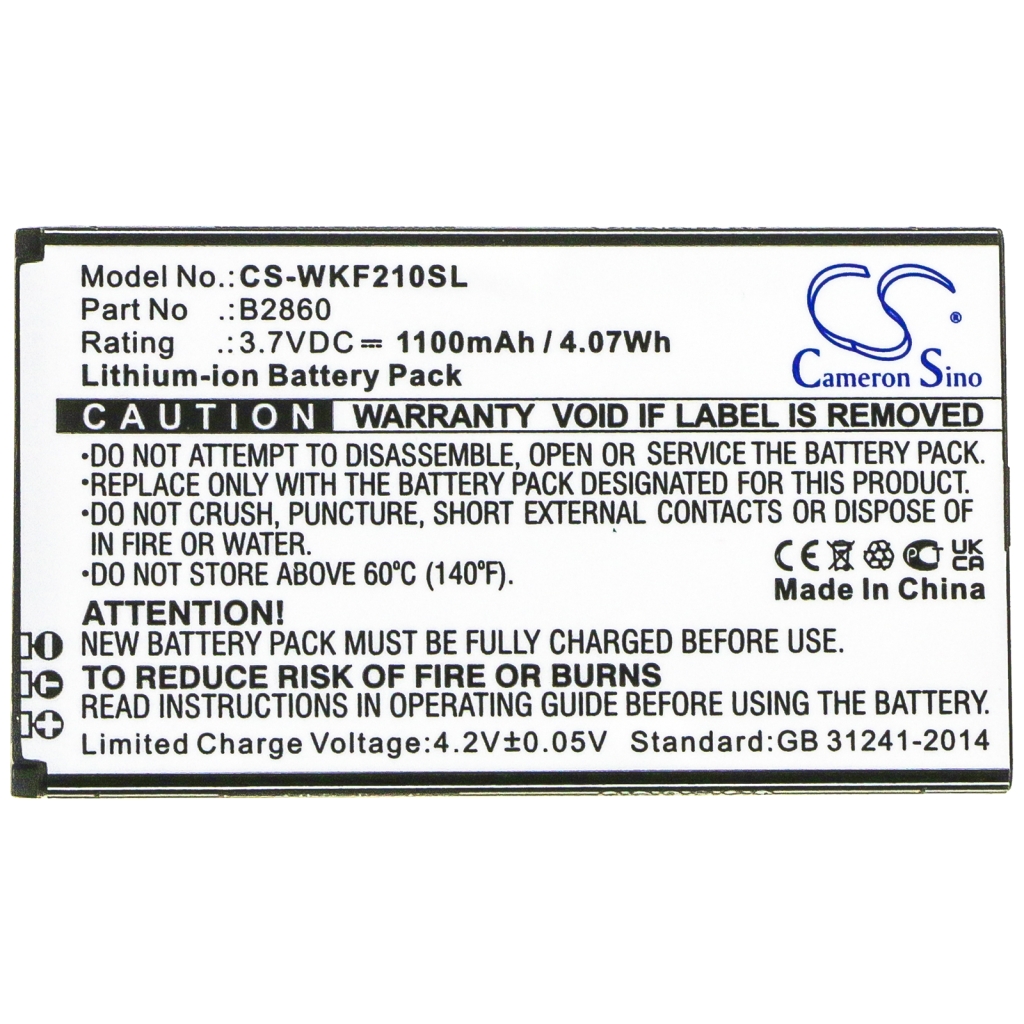 Batterij Vervangt B2860