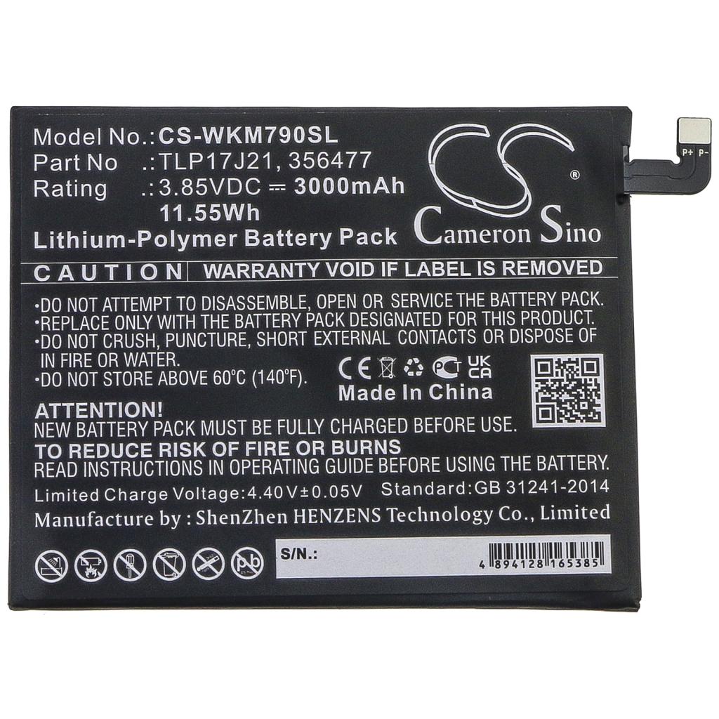 Batterie de téléphone portable Wiko CS-WKM790SL