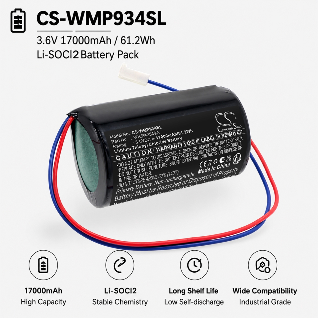 Batterij compatibel met Water meter CS-WMP934SL