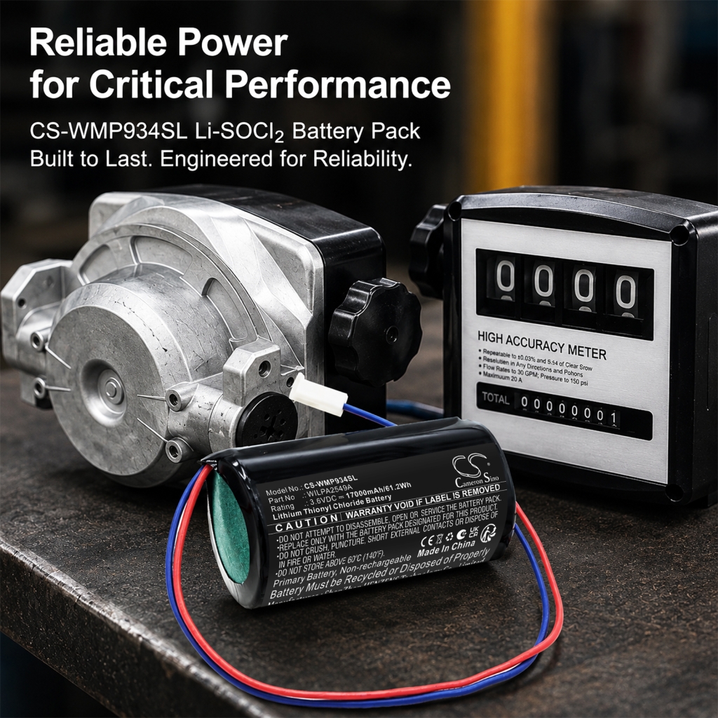 Batterij compatibel met Water meter CS-WMP934SL
