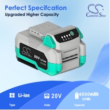 Compatibele batterijvervanging voor Litheli D01102700,W126053,W181340