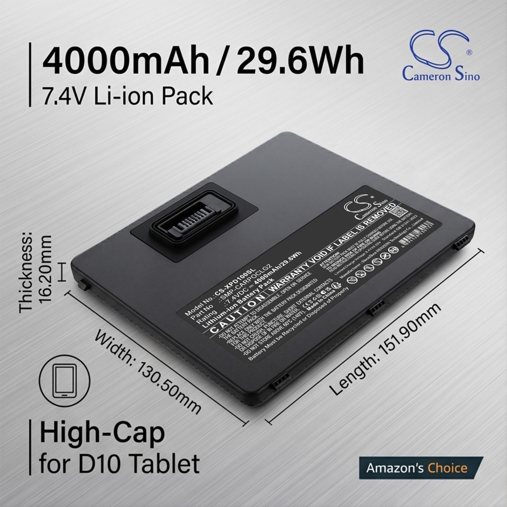 Batterij compatibel met Xplore CS-XPD100SL