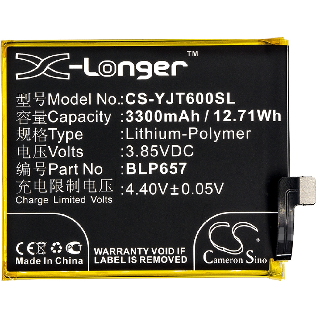 Batterie de téléphone portable Oneplus CS-YJT600SL