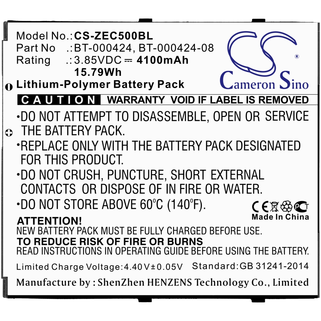 Code à barres, Scanner Batterie du scanner Zebra EC55