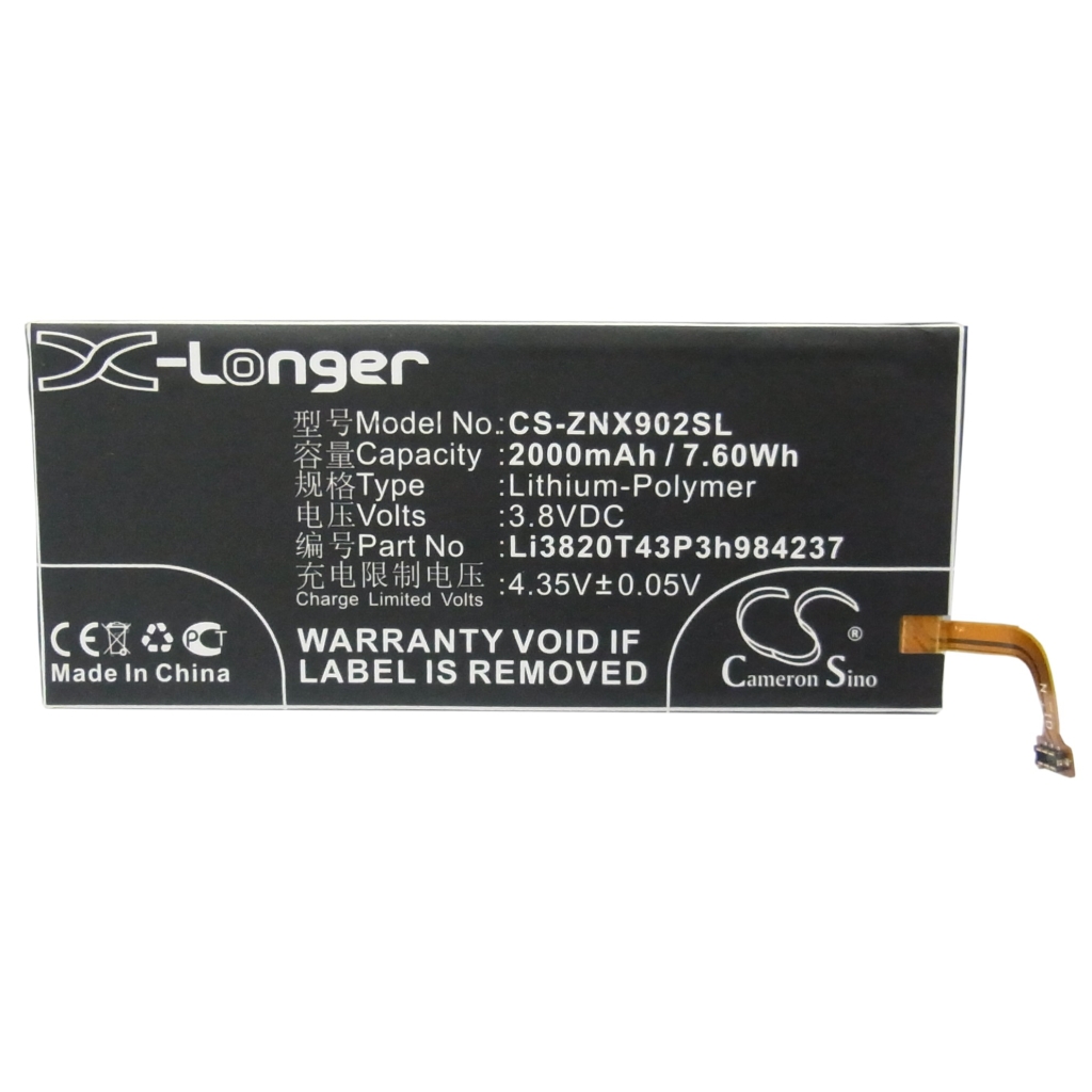 Batterij compatibel met ZTE CS-ZNX902SL