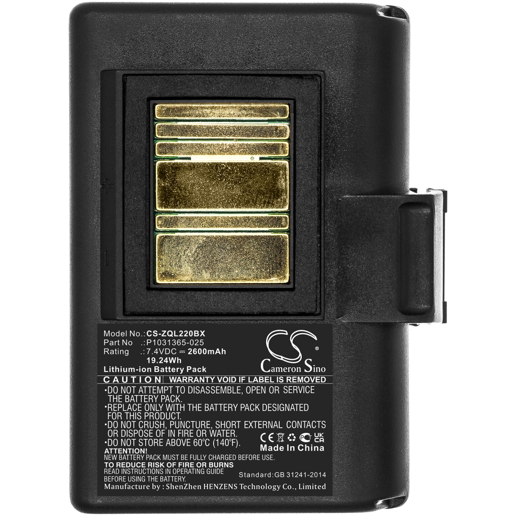 Printerbatterij Zebra QLn320HC