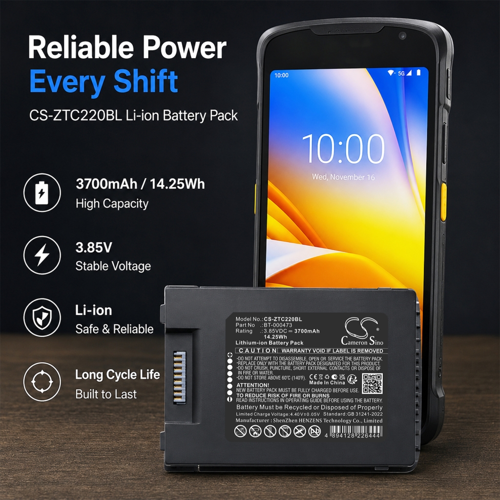 Batterij compatibel met Zebra CS-ZTC220BL