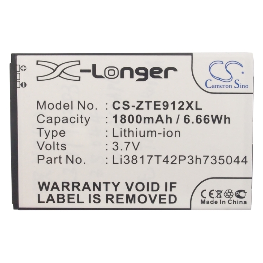 Battery Replaces Li3817T43P3h735044