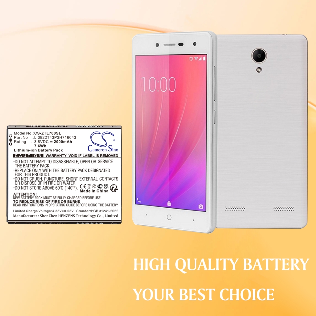 Batterij voor mobiele telefoon ZTE CS-ZTL700SL
