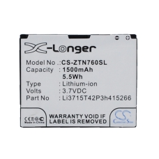 Remplacement de batterie compatible pour NET10 LI3715T42P3H415266
