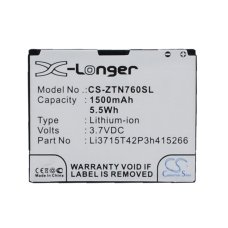 Remplacement de batterie compatible pour AT&T LI3715T42P3H415266