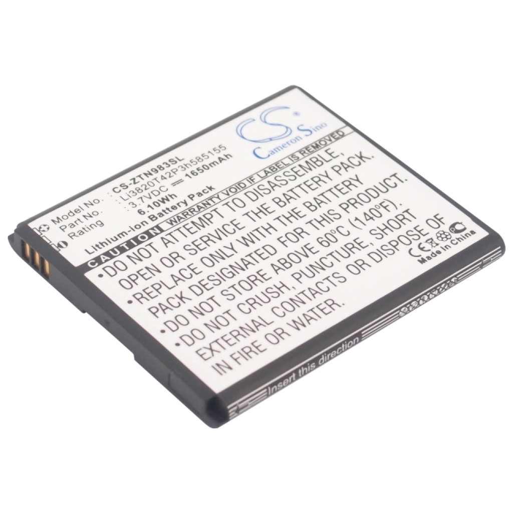 Batterie de téléphone portable ZTE CS-ZTN983SL