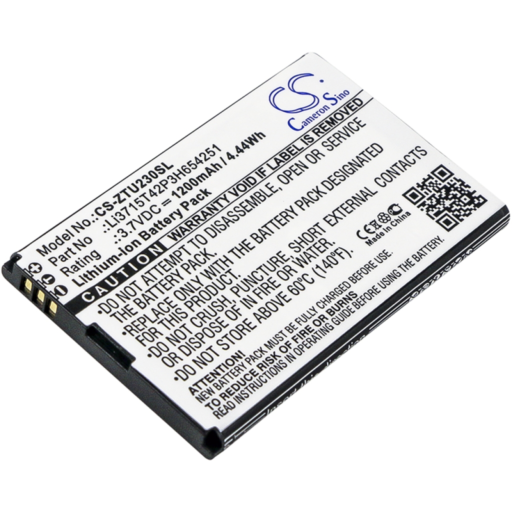 Batterij Vervangt Li3714T42P3H654251
