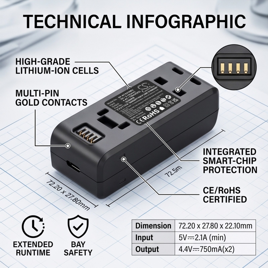 Opladers compatibel met Insta360 DF-NTX410MU