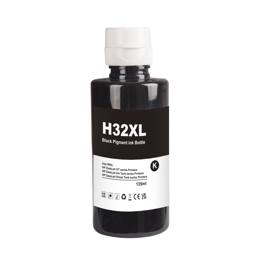 Compatibele vervanging voor Compatibel met HP 32XLBK / 135ml Inkt Zwart (Drukinkt)